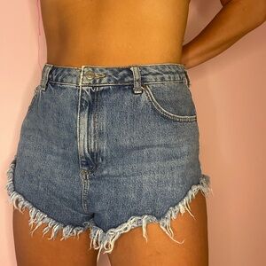 Cut off denim shorts